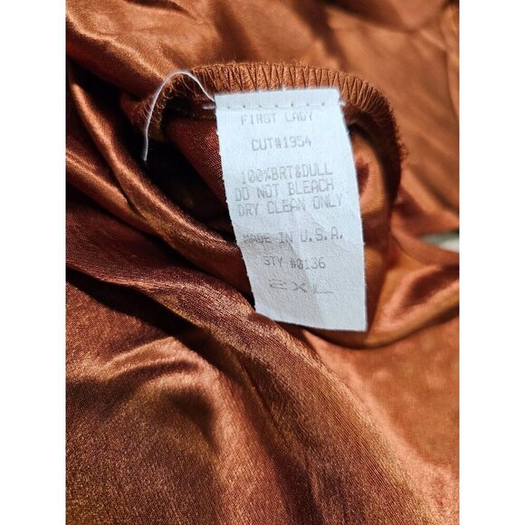 First Lady Jackie and Julian 3 Piece Set Duster, Skirt & Tank 2XL Burnt Orange - Picture 13 of 16